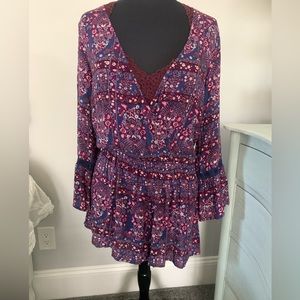 American Eagle flowy mini with lace bralette cami Size M